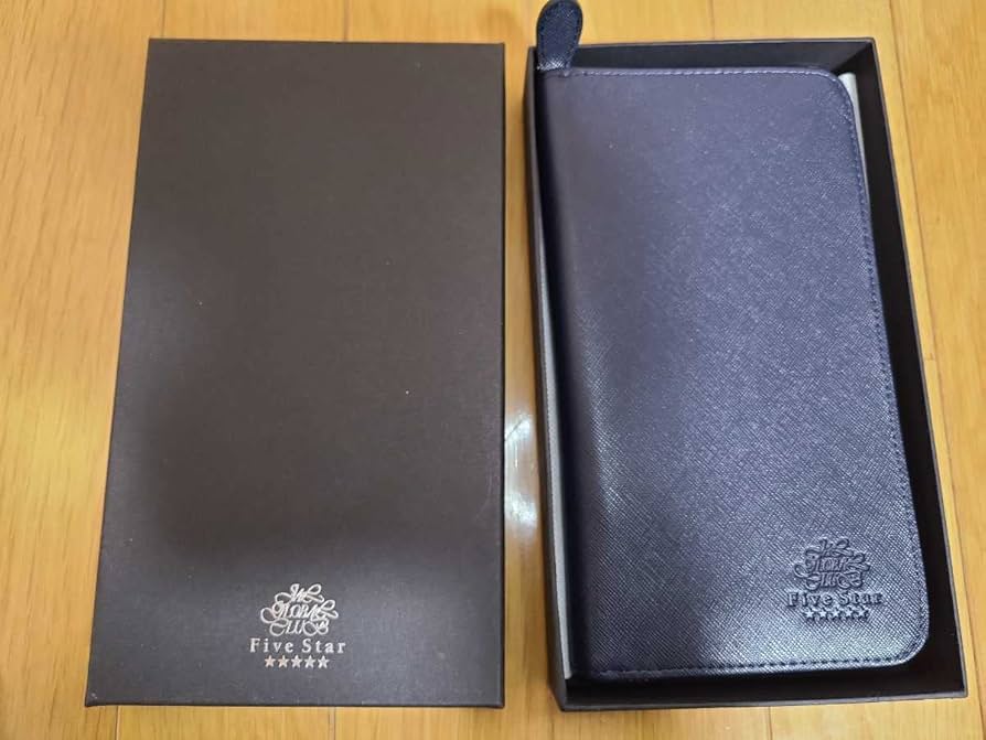 Amazon.co.jp: JGC 長財布 濃紺 本革 Five Star マルチ